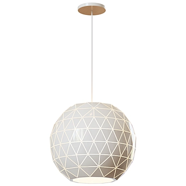 Modern Steel Chandelier: "Triangles" Collection 3D model image 1 