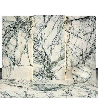 Lilac Marble Collection: Elegant & Versatile Tiles 3D model image 1 