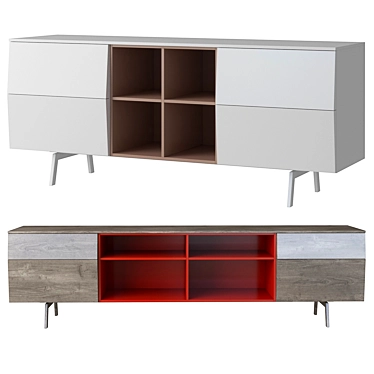 Amsterdam TV Sideboards - Modern and Spacious 3D model image 1 