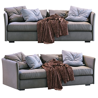 Modern 7-Piece Sofa Set 3D model image 1 