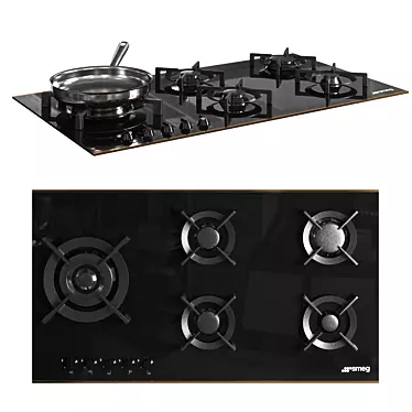 Stylish Smeg Hob with 900*510mm Dimensions 3D model image 1 