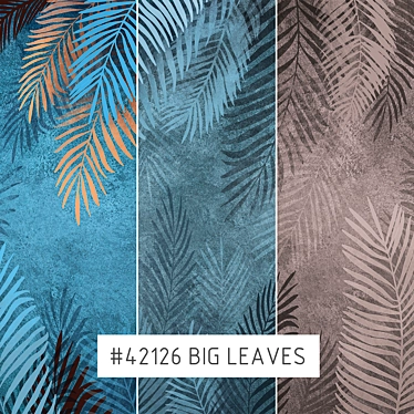 Title: Nature's Elegance | Big Leaves Wallpaper 3D model image 1 