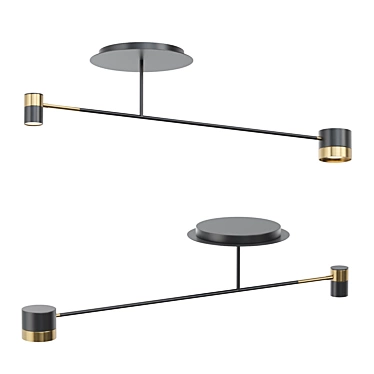 Bitten Ceiling Lamp: Modern Elegance 3D model image 1 