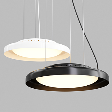 Elegant DOLME LED Pendant- A Modern Delight 3D model image 1 