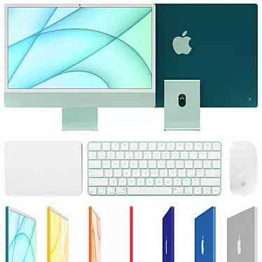 Apple iMac 24 2021: Monoblock Computer Paradise 3D model image 1 