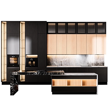 Modern Kitchen 2015 3D model image 1 