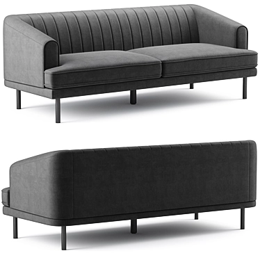 Luxurious Rory Velvet Sofa: Meridian Furnit. 3D model image 1 