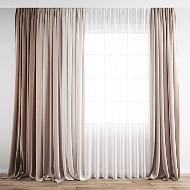 Poly Curtain Model Bundle 3D model image 1 