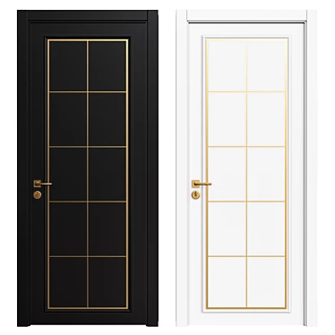 Elegant Interior Door 3D model image 1 