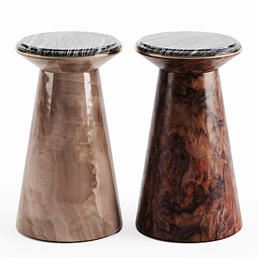 Elegant Agate-Adorned Accent Table 3D model image 1 