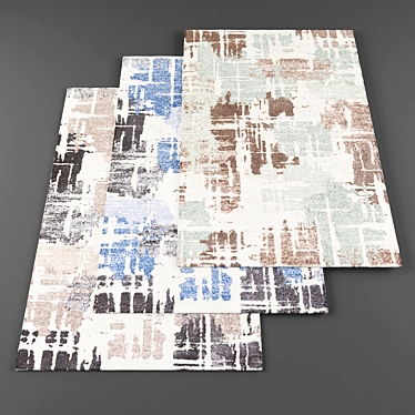 High-Res Modern Rugs Set 3D model image 1 