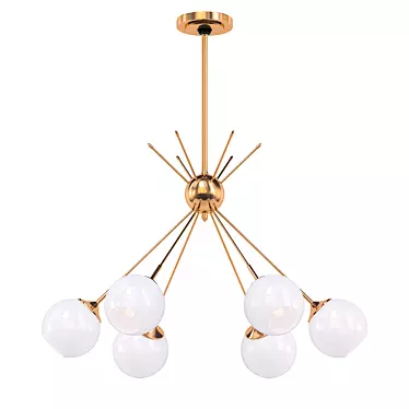  6-Light Modern Mobile Chandelier 3D model image 1 