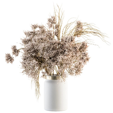 Nature's Elegance: Dried Floral Arrangement 3D model image 1 