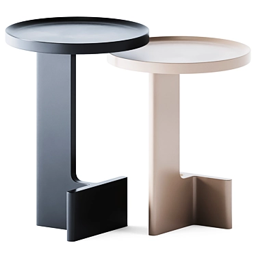 Modern Beam Side Tables: Ariake 3D model image 1 