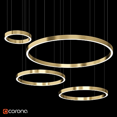 Euroluce Profile Aluminum Pendant Light: Sleek and Stylish 3D model image 1 