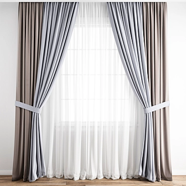 Polygonal Curtain Model 3D model image 1 