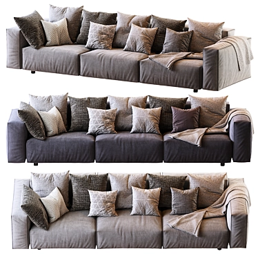 Hills 2013 Sofa: Stylish Comfort for Your Space 3D model image 1 