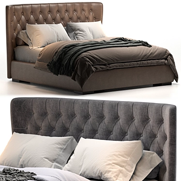 Elegant Lauren Bed - Storage & Style 3D model image 1 