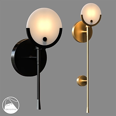 Moonlight Sconce: Elegant Illumination at LampsShop 3D model image 1 