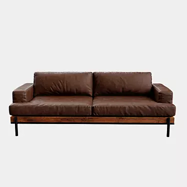 Starinnyy Dvorik Div-701 Premium Leather Sofa 3D model image 1 