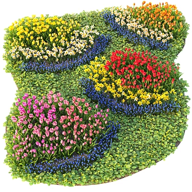 Spring Flower Garden Collection 3D model image 1 