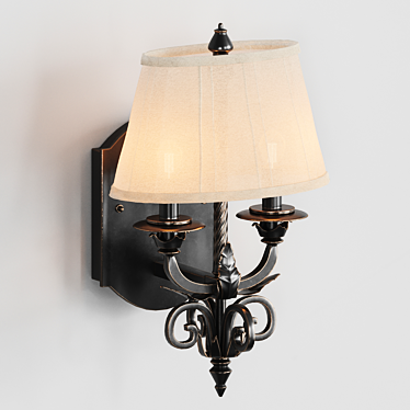 Elegant "Victoria" Wall Lamp by Chiaro 3D model image 1 