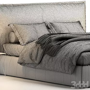 Parker Felis Bed: Ultimate Comfort & Modern Style 3D model image 1 