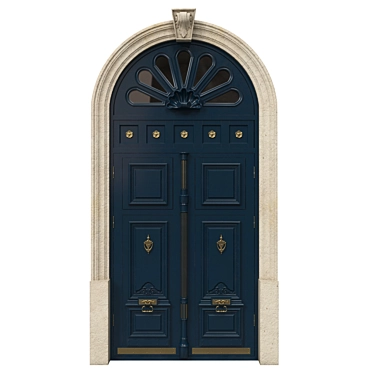 Classic 3D Max & OBJ Door 3D model image 1 