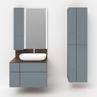 Aquaton Michelle: Complete Bathroom Furniture Set 3D model image 1 