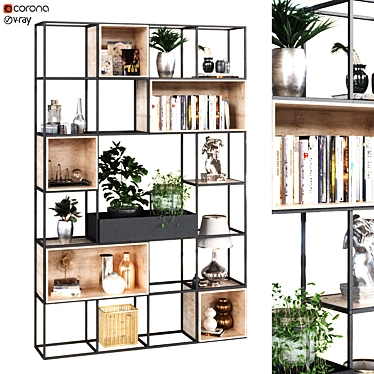 SpaceMax Shelf Furniture Set 3D model image 1 