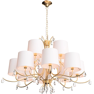 Contemporary Mantra Andrea Suspension Light 3D model image 1 