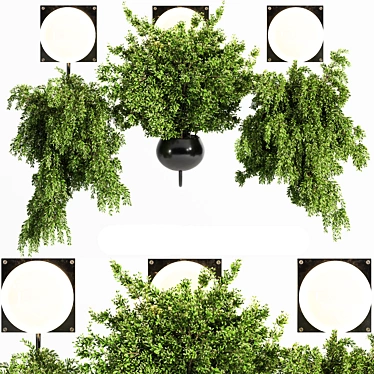 Illuminated Hanging Plant 3D model image 1 