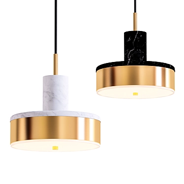 Luxury Marble Pendant Light 3D model image 1 