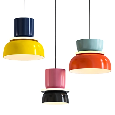 Modern Colorful Pendant Light 3D model image 1 