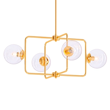 Satin Gold Chandelier: Carson Carrington 3D model image 1 