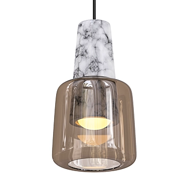 Marble Elegance Pendant Light 3D model image 1 