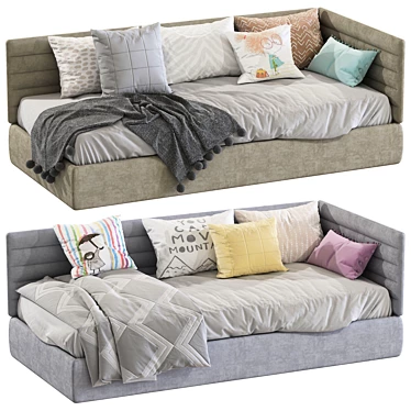 Modern Sofa Bed in 2 Stylish Colors | 90x200 cm  3D model image 1 