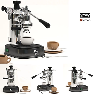 Premium Espresso Maker: La Pavoni Pro 3D model image 1 