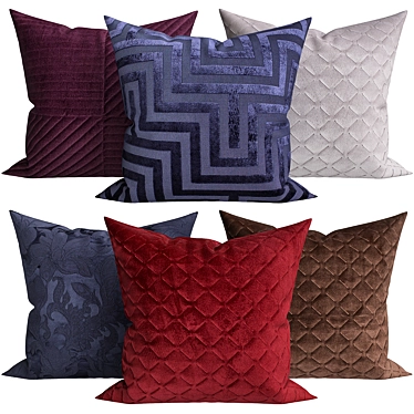 Luxury Home Decor Pillows Set 3D model image 1 