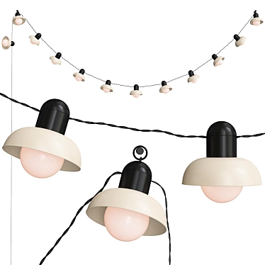 Solar Garden String Lights: Solvinden by Ikea 3D model image 1 