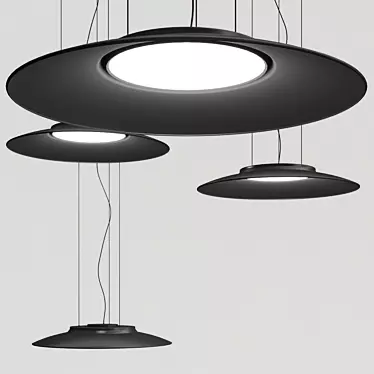 Modern Gray ZOOVER Pendant Light 3D model image 1 