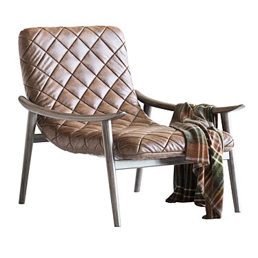 Sophisticated Fynn Saddle Armchair 3D model image 1 