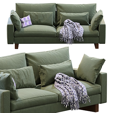 Modern West Elm Harmony Sofa 3D model image 1 