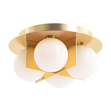 Modern Flush Mount Lighting Solution 3D model image 1 