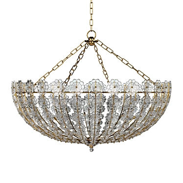 Floral Park Chandelier - Elegant Floral-inspired Lighting Piece 3D model image 1 