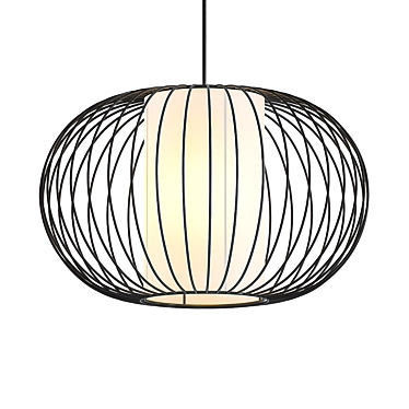 Gauze Cage Pendant Light 3D model image 1 