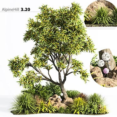 Alpine Hill 3D Model - High-Quality 3Ds Max Compatible 3D model image 1 