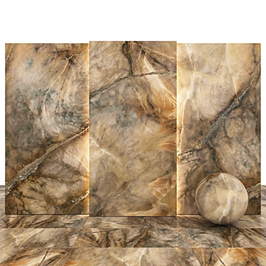 Elegant Alabaster Green Marble 3D model image 1 