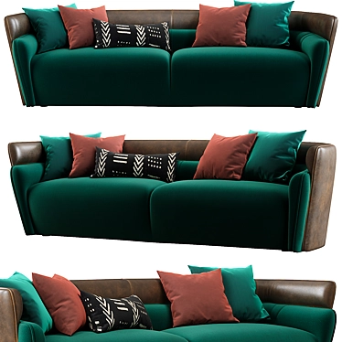 BOSS Leather Sofa 2014 | Stylish & Comfortable 3D model image 1 