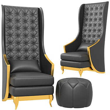 Sultan Upholstered Armchair 3D model image 1 